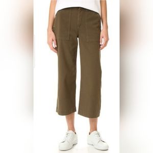 Rag & Bone Denny cropped wide pants in army 27